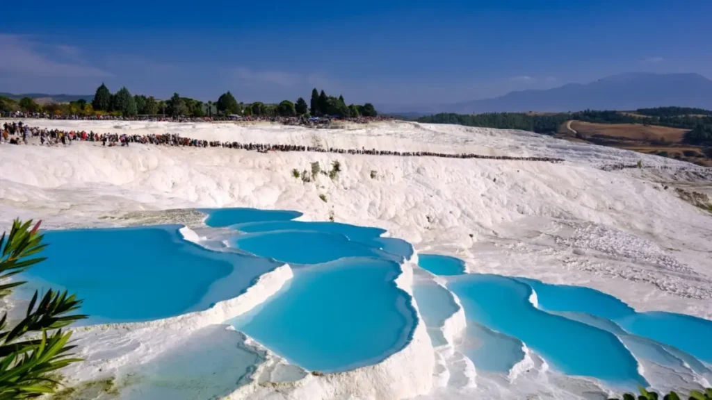 Denizli gezilecek yerler Pamukkale travertenleri gün doğumu