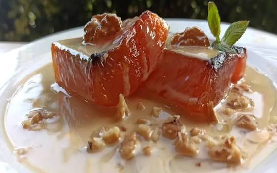 Kabak tatlısı tahinli Antalya sokak lezzetleri tatlı